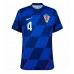 Camiseta Croacia Josko Gvardiol #4 Visitante Equipación Eurocopa 2024 manga corta